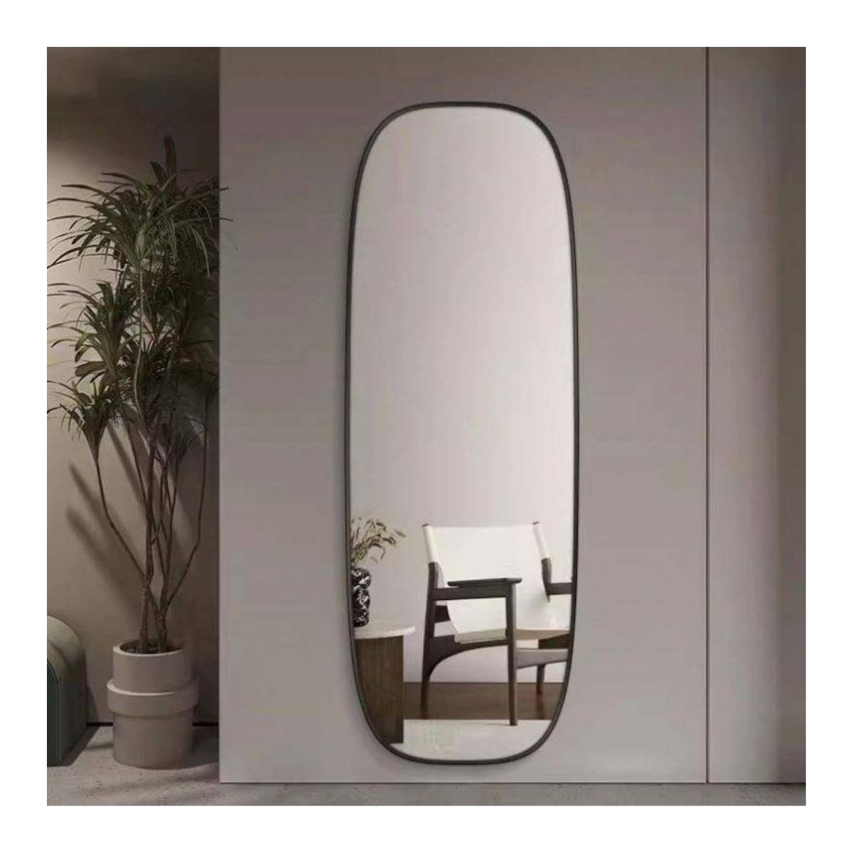 Sculptural Capsule Standing Mirror